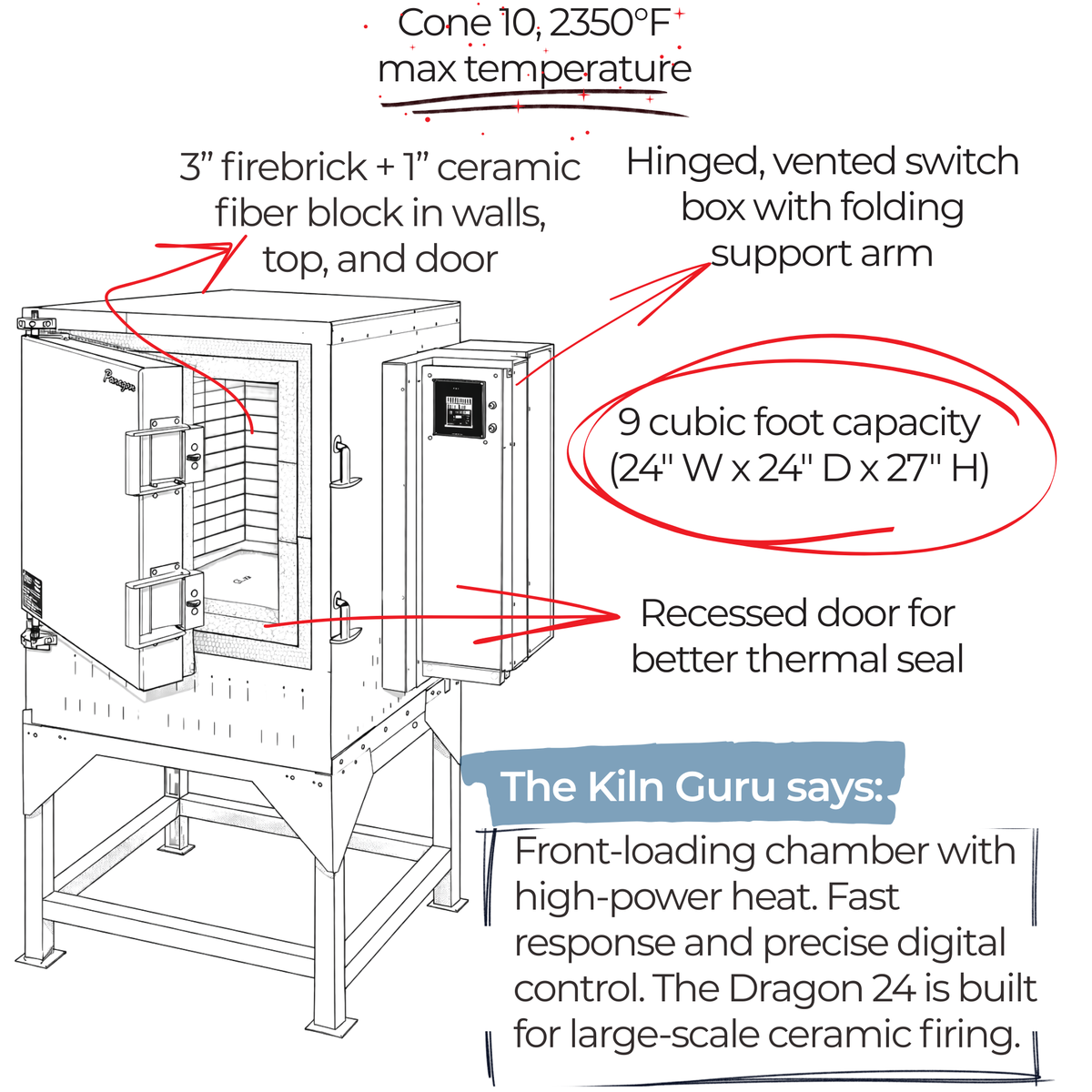 Paragon Dragon 24 Front Loading Kiln